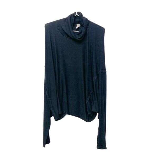 Free People Black Dolman Turtleneck Top - Picture 4 of 8